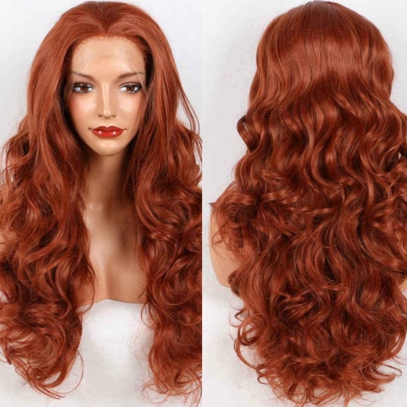 - 💫 22” COPPER RED BODY WAVY LACE FRONT WIG *NEW*